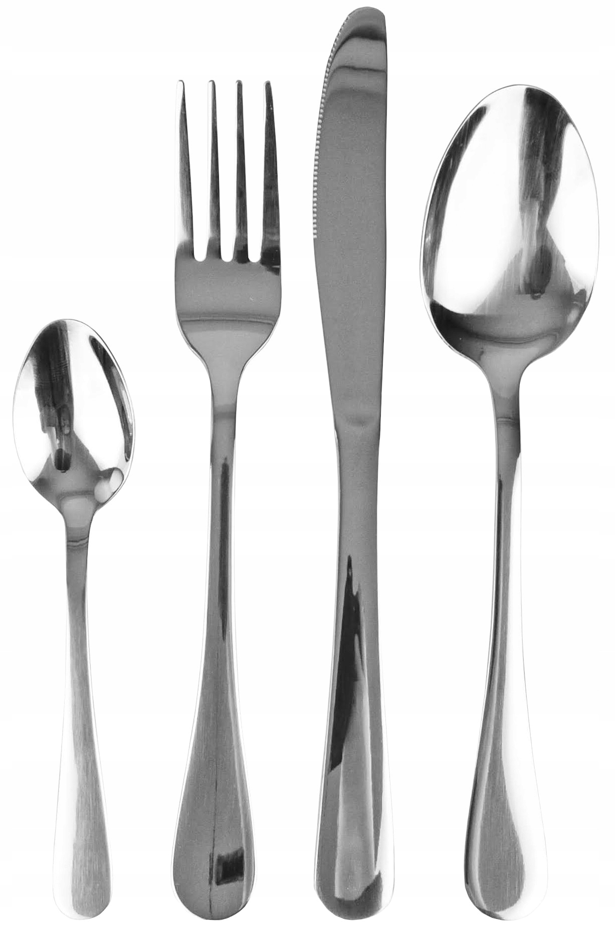 

Sztućce 24 Elementy Komplet Srebrne Classic