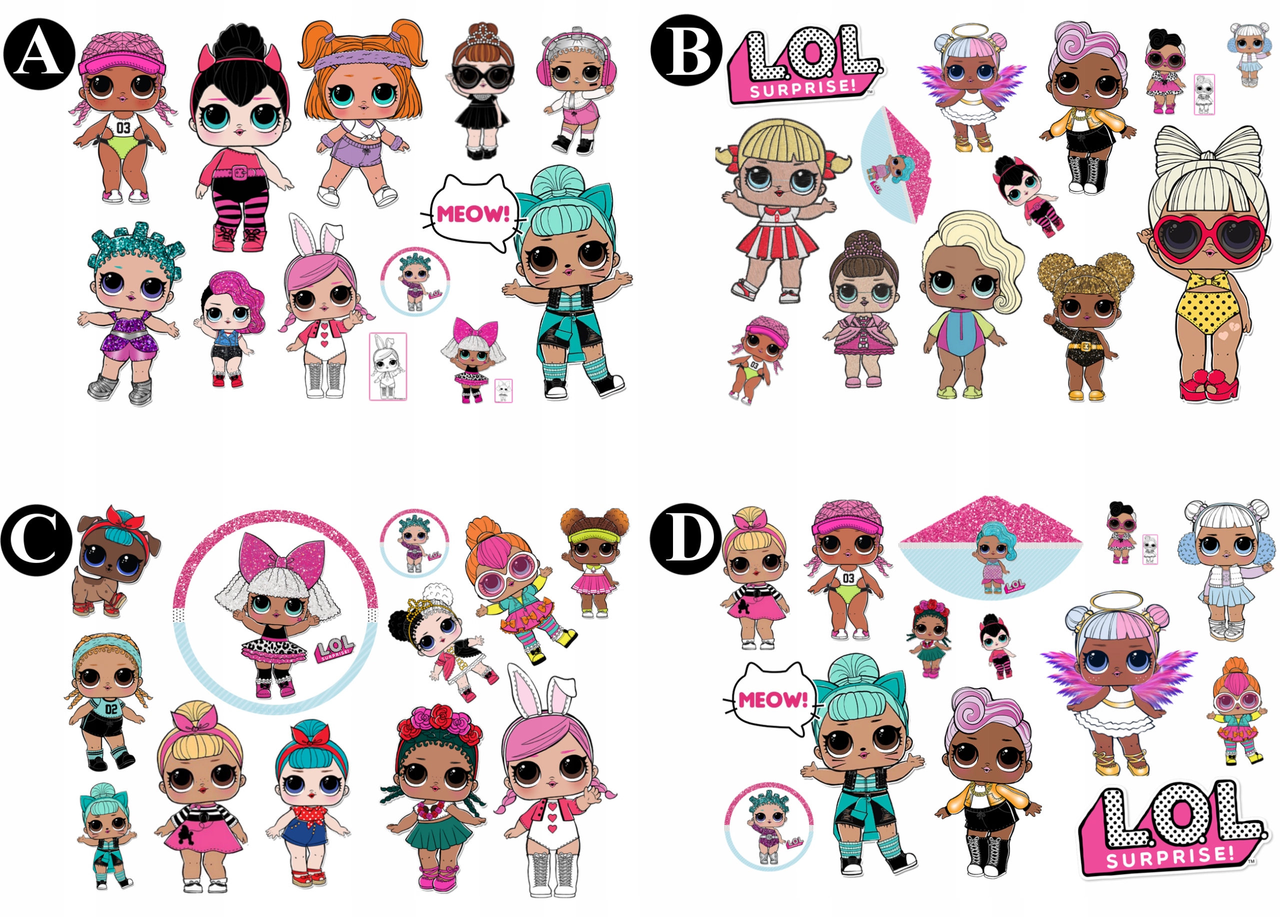 Tatuaże Zmywalne Dla Dzieci LOL SURPRISE Marka inny