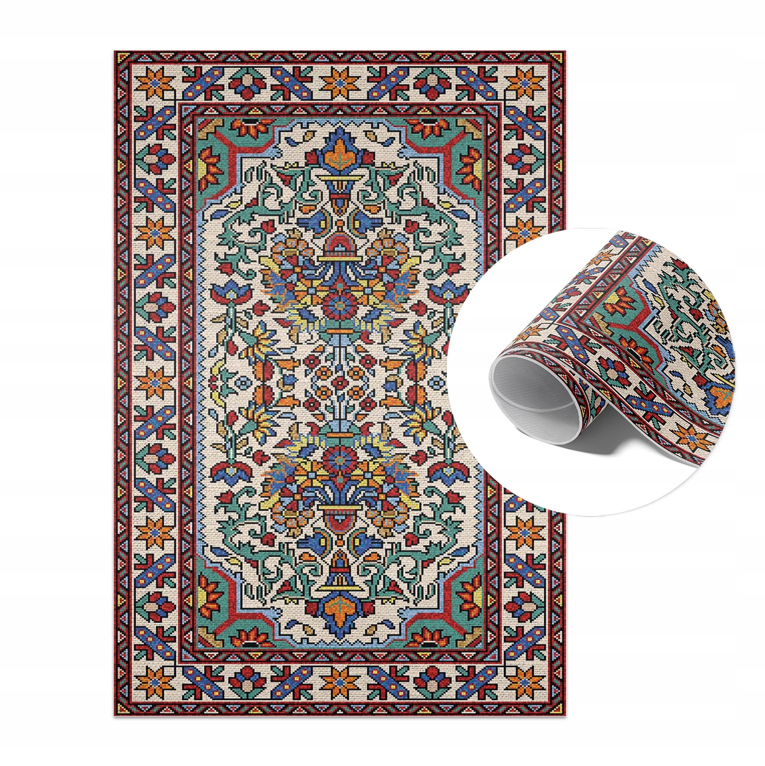 Dywan Winylowy Pcv Balkonowy Tarasowy Do Ogrodu Wielokolorowe 150x225