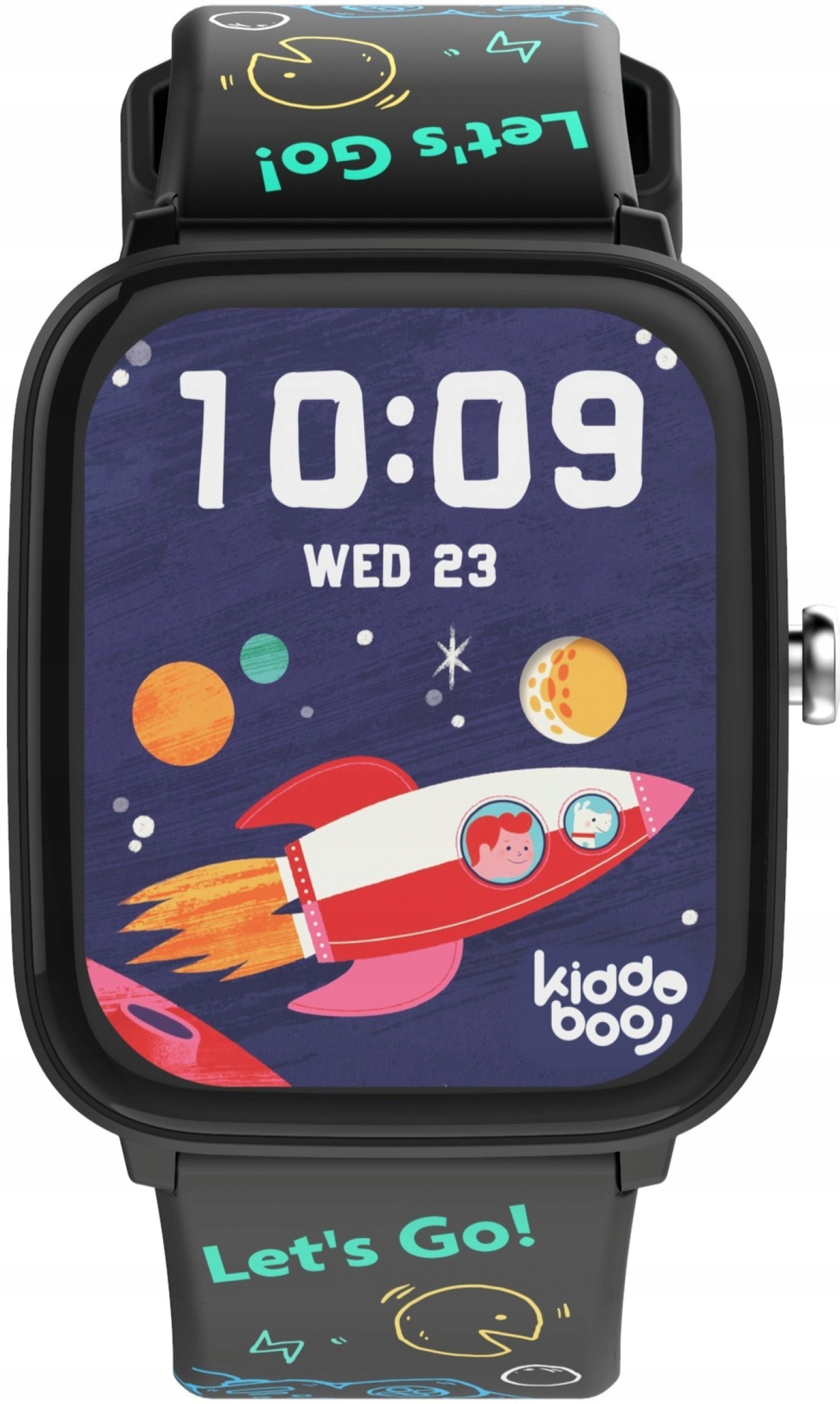 Kiddoboo Okosóra 2.0 fekete-óra, lépésszámláló,játékok, számlap, pulzusmérő 6+