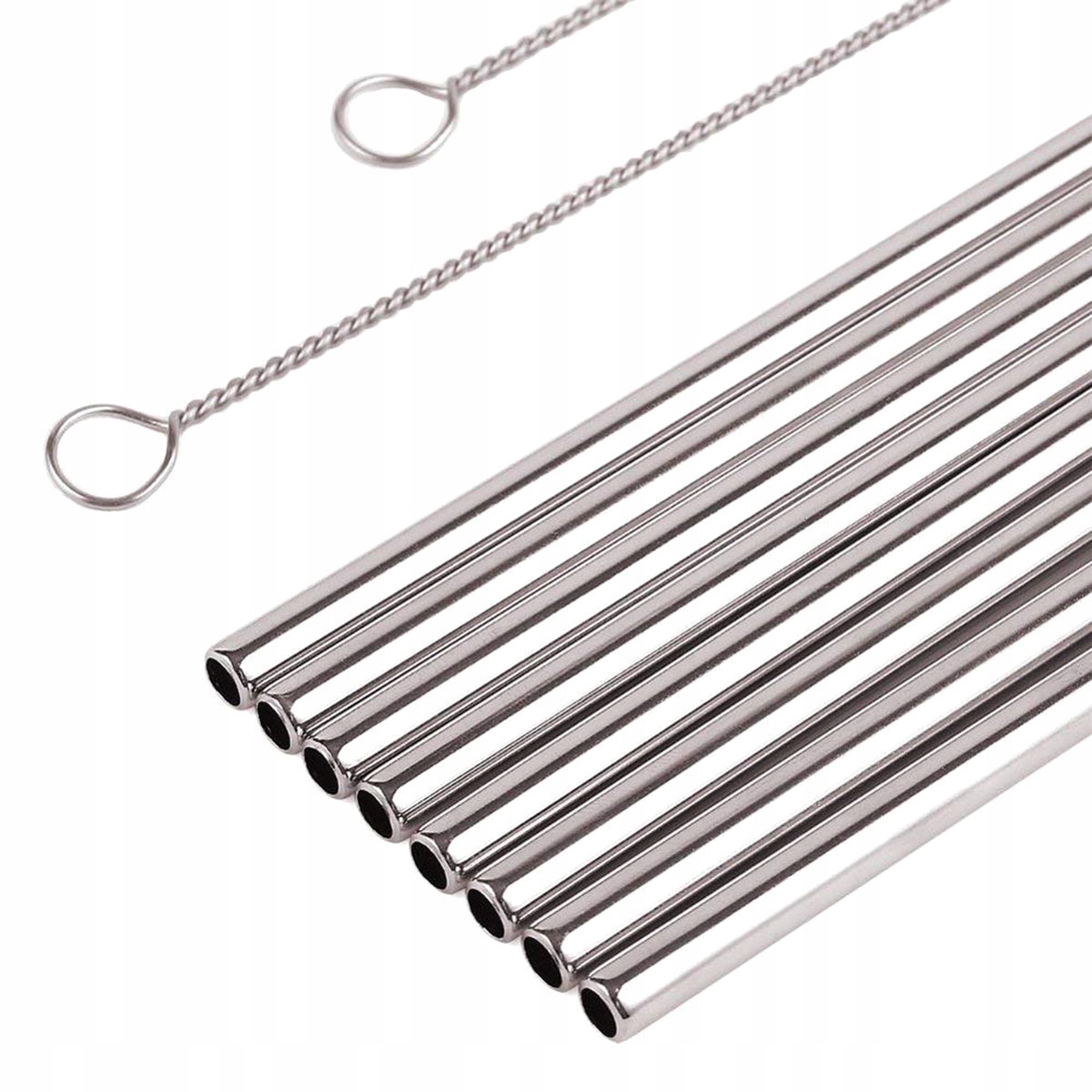 SŁOMKI METALOWE RURKI DO PICIA KAWY DRINKÓW UNIWERSALNE ZESTAW x8 AG371A Producent Aptel