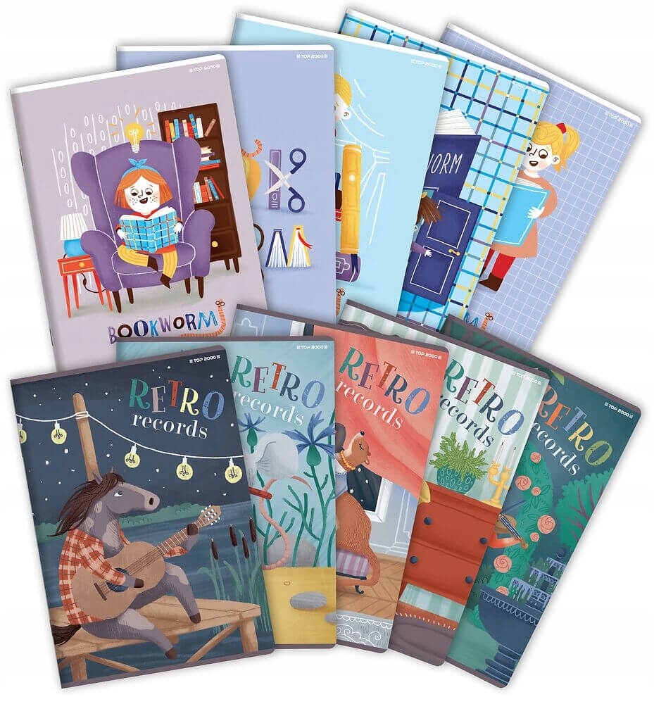 10X ZESZYT TOP 2000 A5 32 KARTKI KRATKA + MARGINES EAN (GTIN) 5905215200885