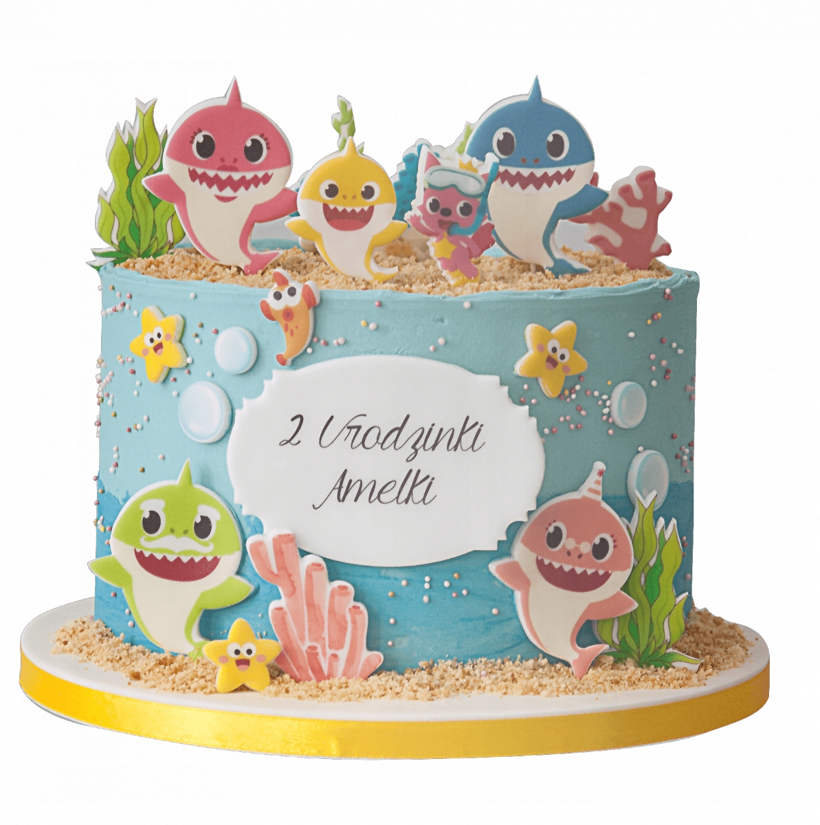 Levně Sada dekorací na dort Baby Shark 19 El 2D