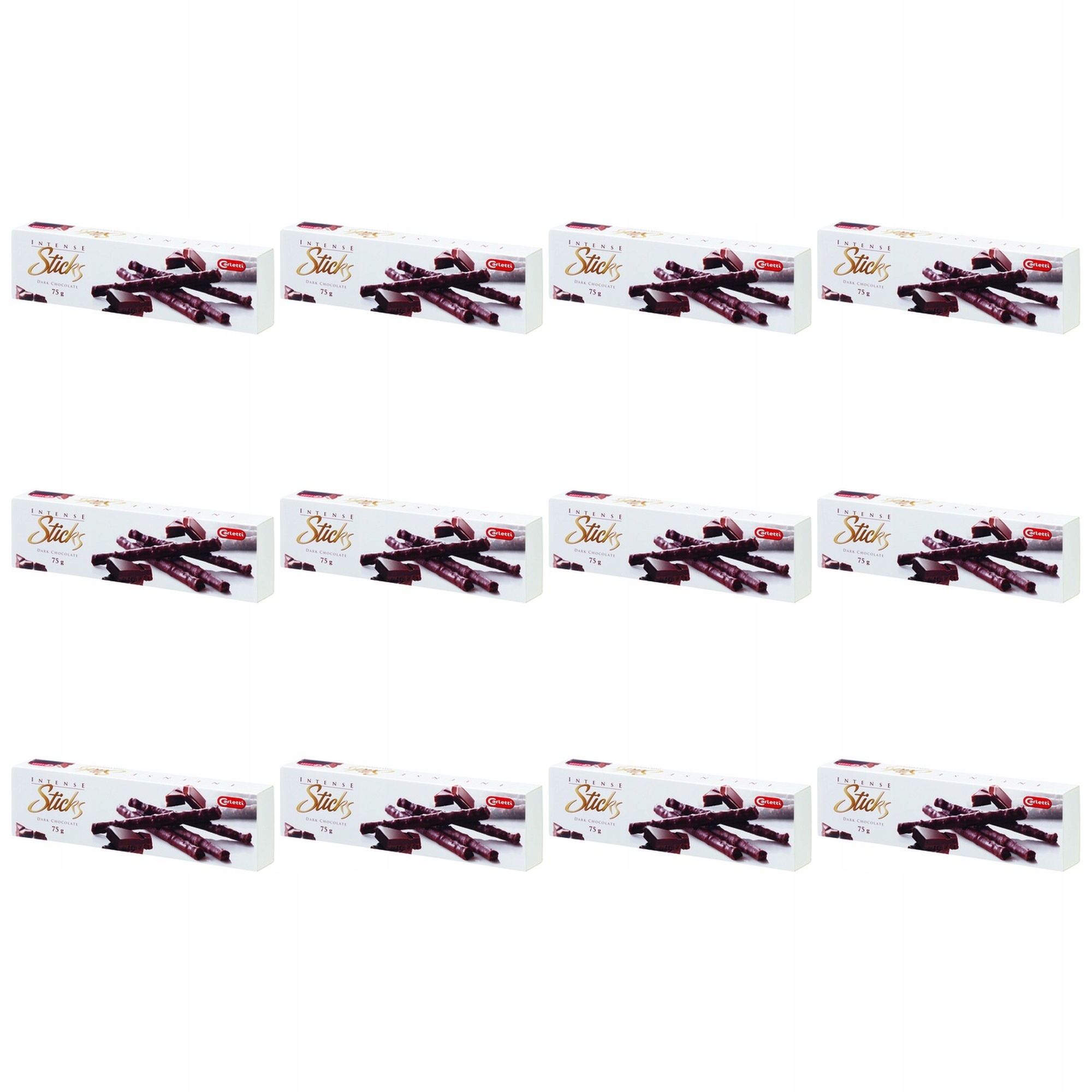 12 x 75 g Carletti Tyčinky z dezertní čokolády 75 g