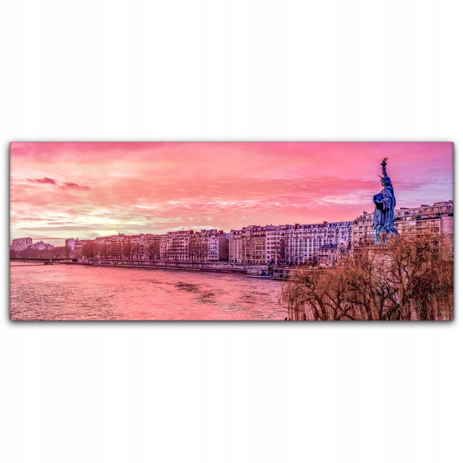 

Obraz płótno z foto 125x50 Statua Wolności Paryż