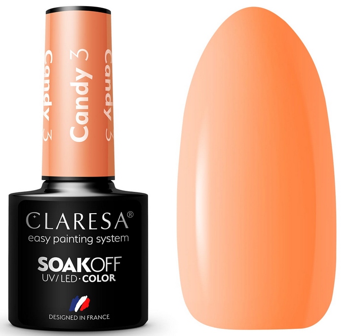 

Claresa Lakier Hybrydowy Candy Nr 3 Pomarańczowy
