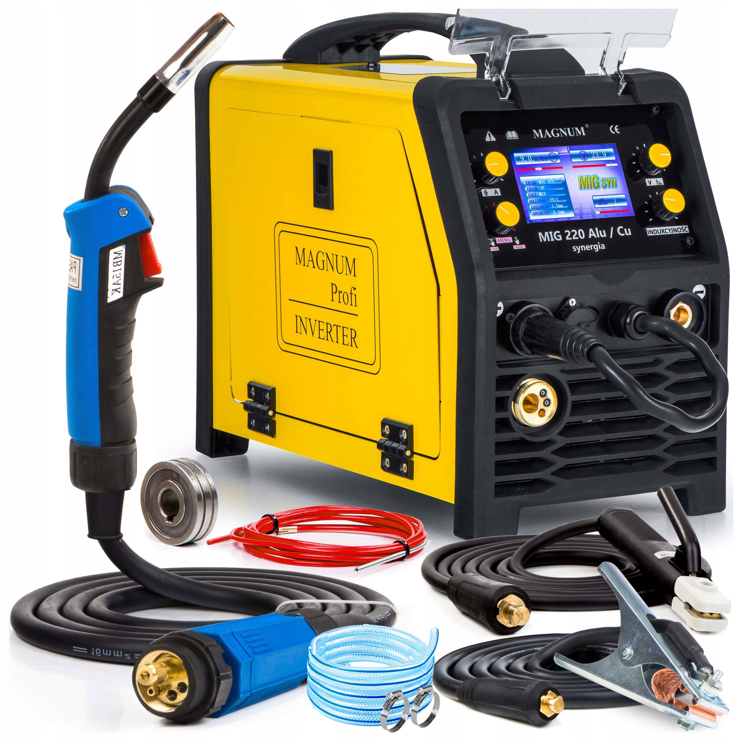 Svářecí Poloautomat Magnum Mig 220 Alu/cu Synergie Mma Tig 230V 200A Alu