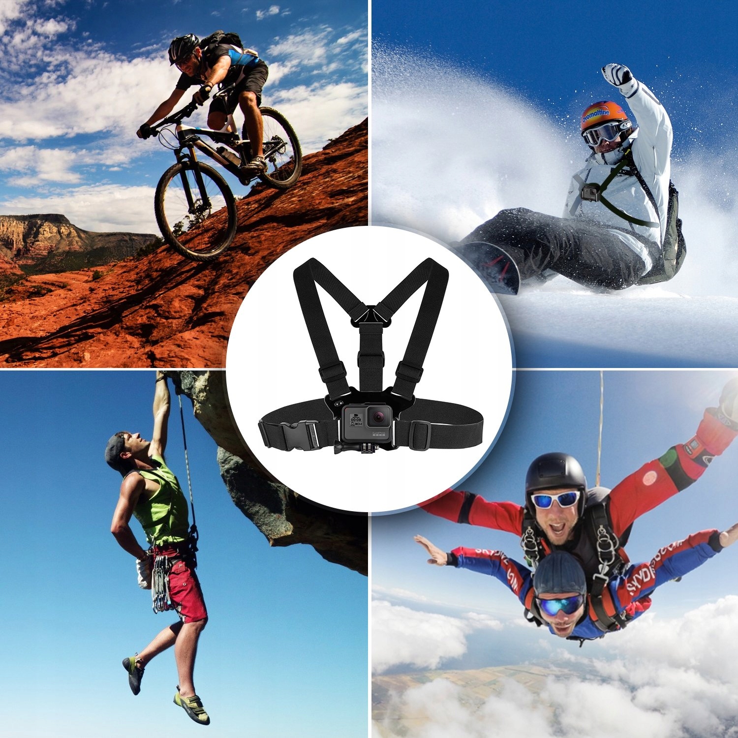 SZELKI KLATKĘ PIERSIOWĄ do TELEFONU KAMERY GoPro Marka Maclean