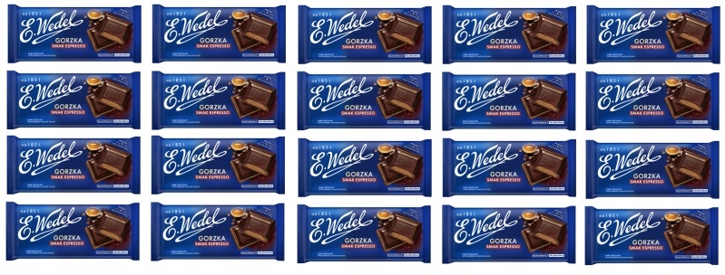 Levně 20 x 100 g Wedel Hořká Čokoláda s příchutí Espresso Karton