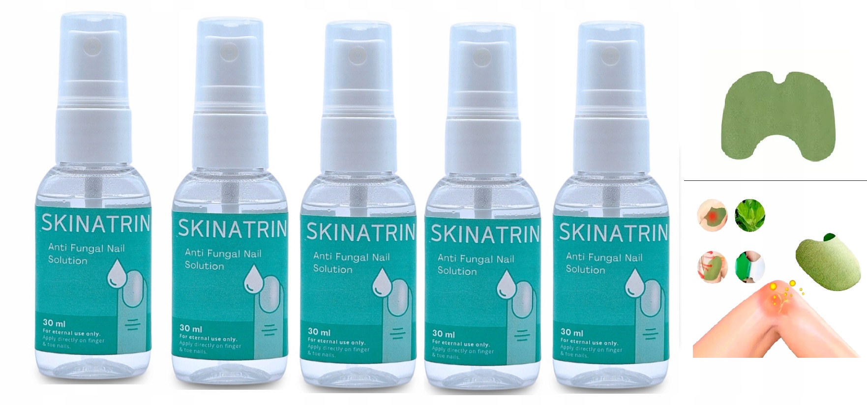 5x SKINATRIN + GRATIS / SILNY SPRAY NA GRZBICE STÓP I PAZNOKCI 30ML