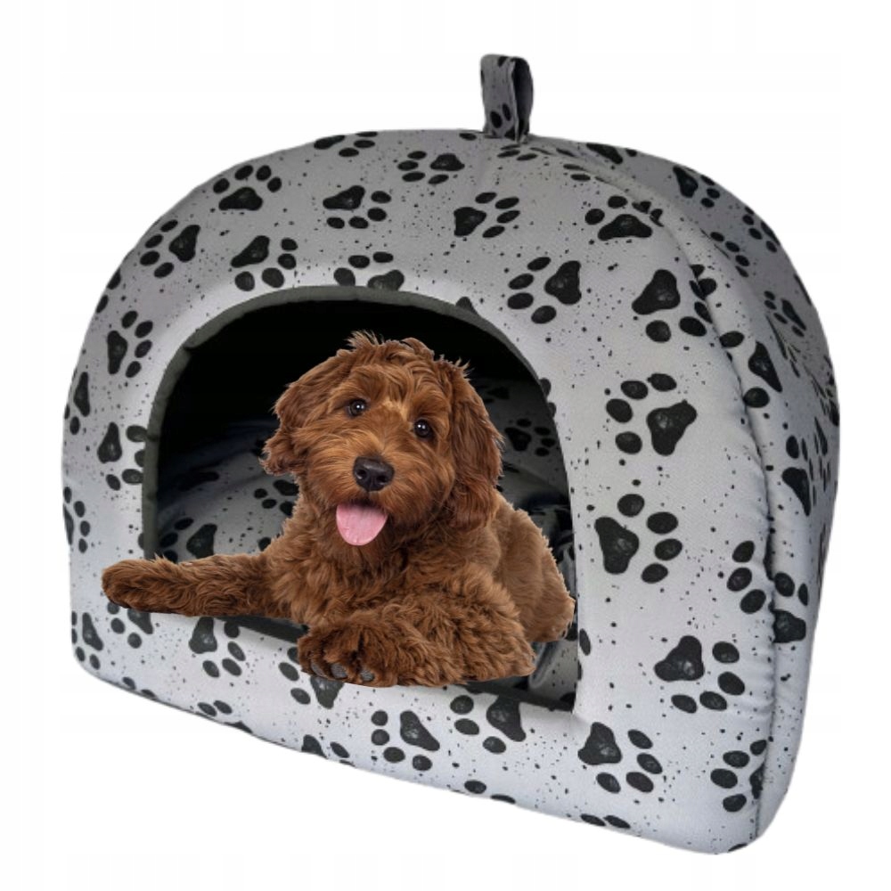 Legowisko Igloo dla psa kota buda Budka Poduszka Materiałowe 50x50cm