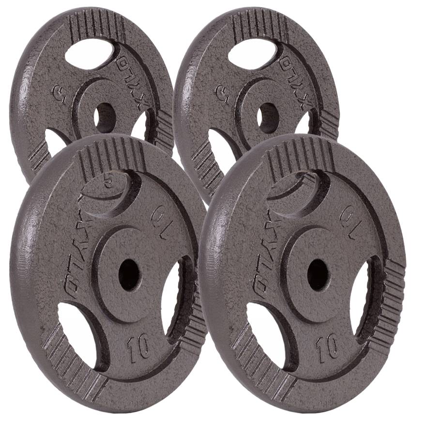 Zestaw Obciążeń Żeliwnych 30KG talerze Żeliwo nakład Ciężary krążki Metal