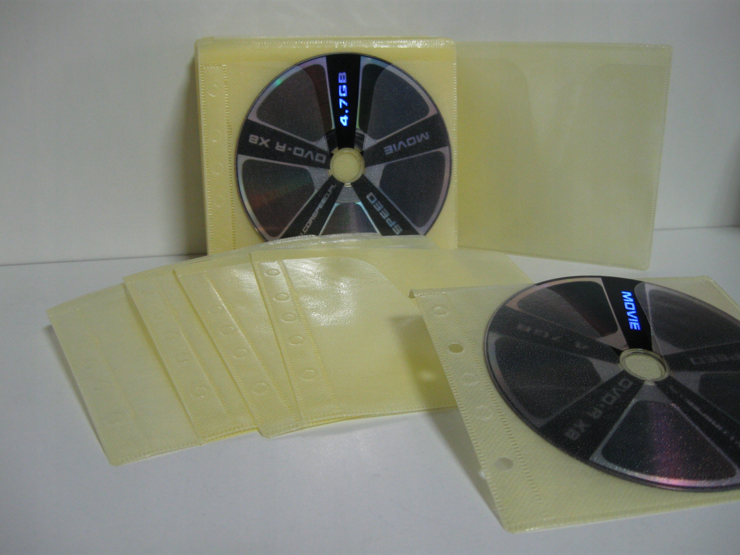Футболки для компакт-дисків для палітурки 100 жовтий Capacity (Number of Disks) 2
