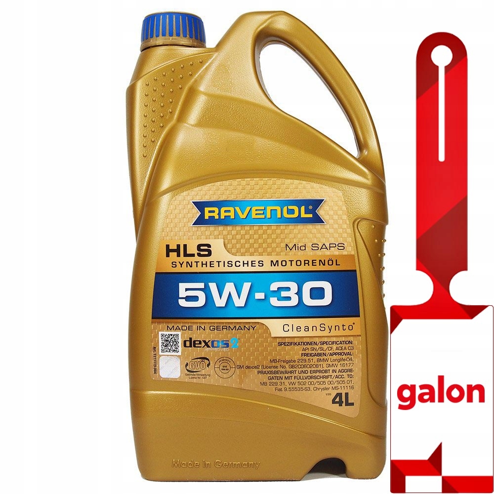Ravenol Hls 5W30 CleanSynto 4L syntetyczny olej silnikowy