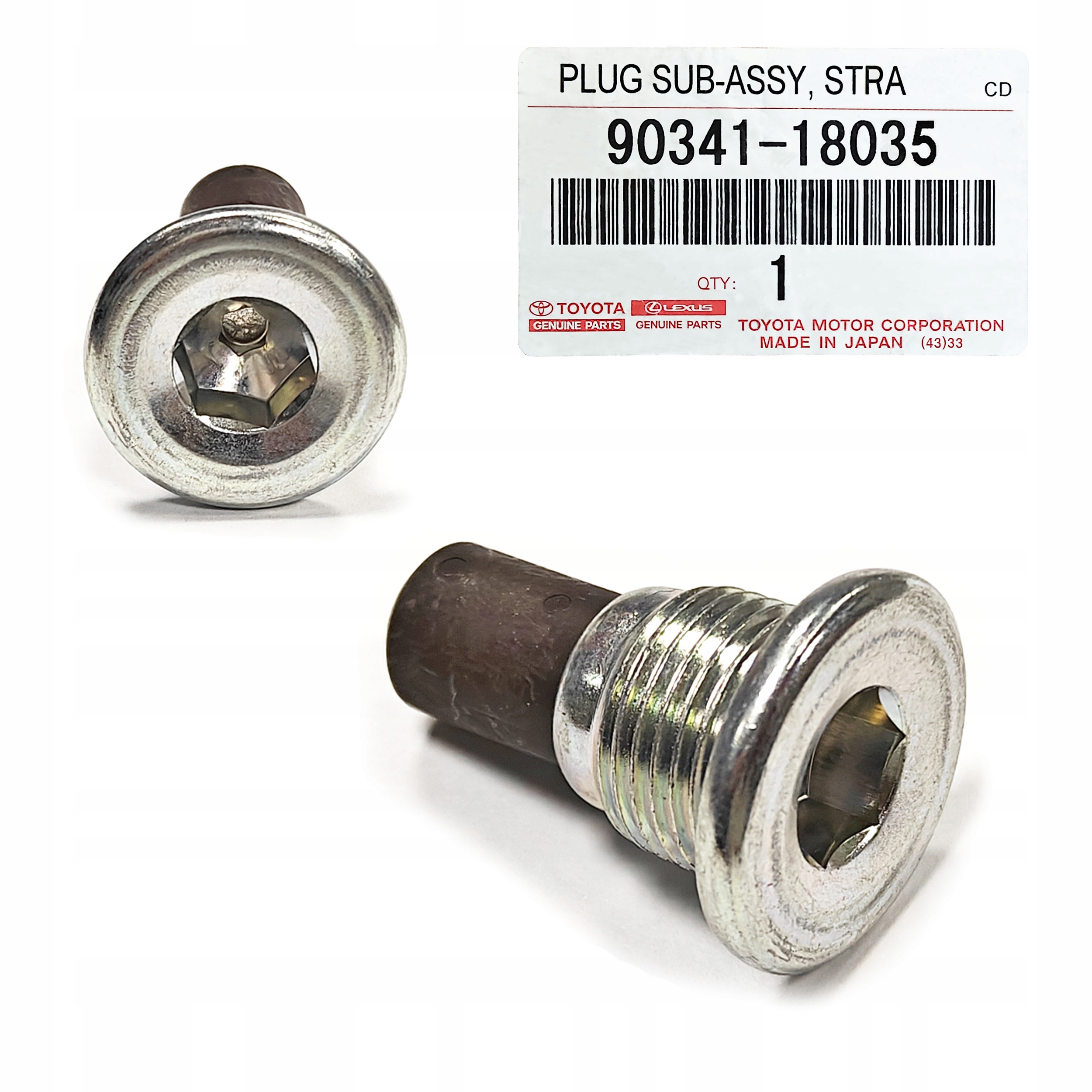 Śruba korek spustowy oleju dyferencjału Lexus IS200 IS300 GS430 OEM Toyota