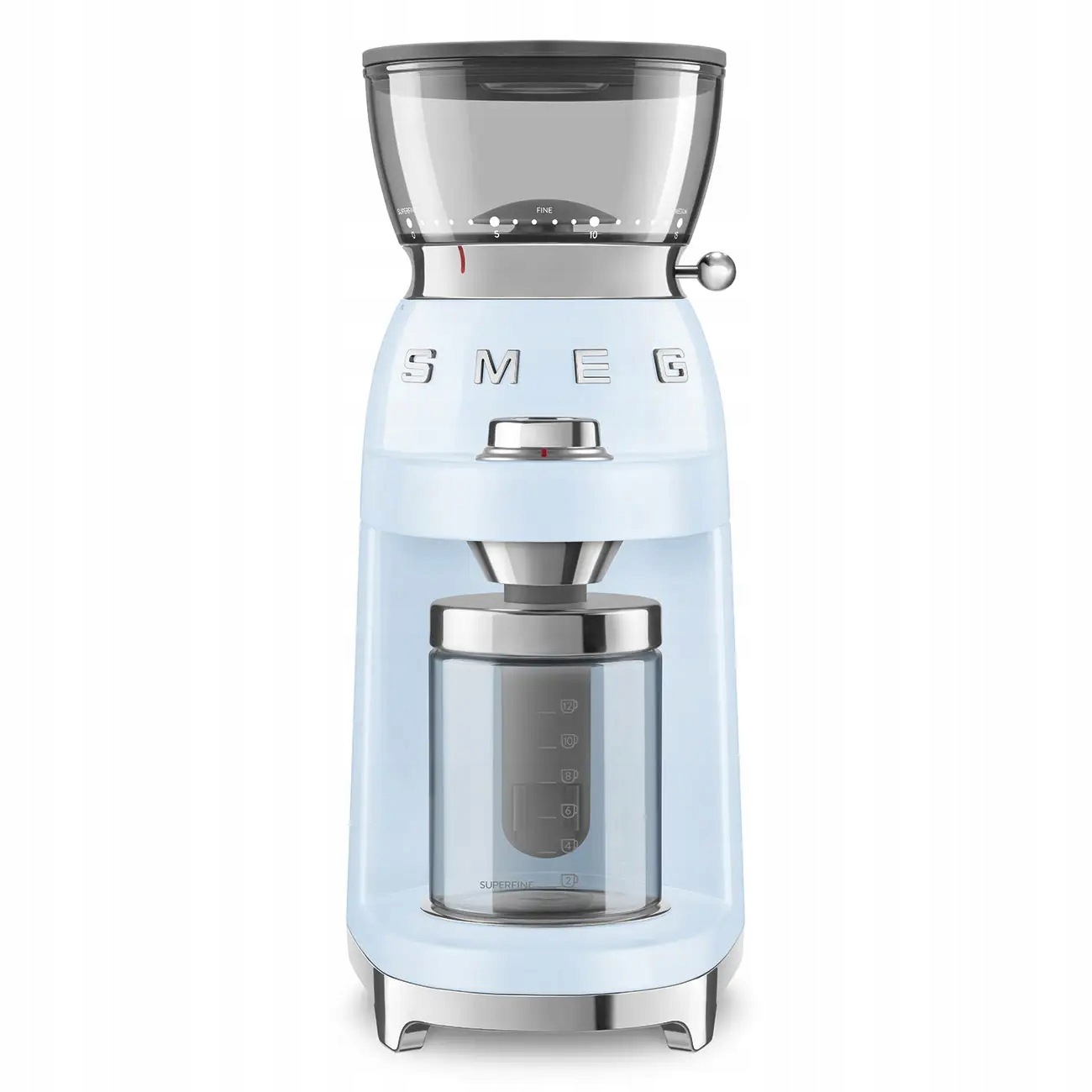 Smeg Mlynček na kávu 50's Retro Style CGF03PBEU Pastelovo modrý
