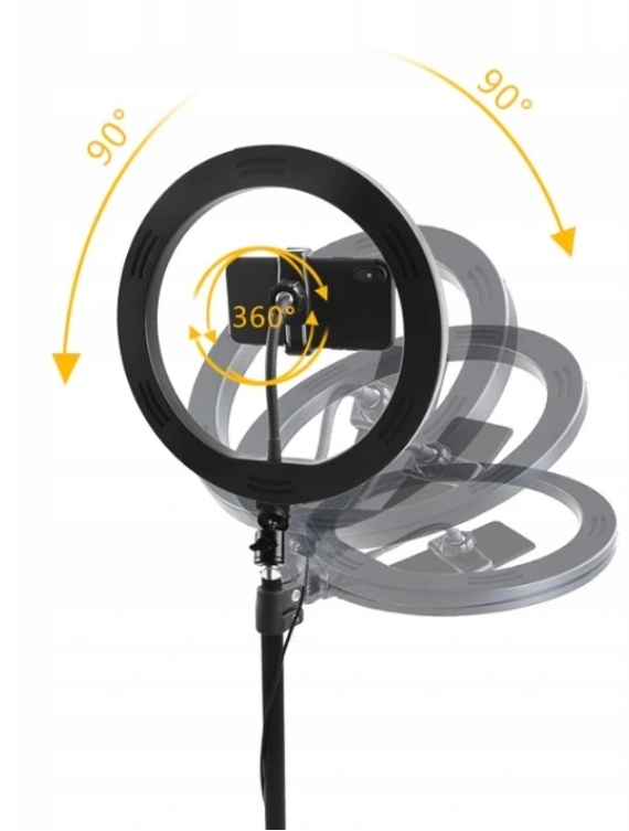 RING DO ZDJĘĆ FILMÓW SELFIE MAKIJAŻ LAMPA PIERŚCIENIOWA LED 240 W 220 CM Kod producenta STATYW 220 CM LAMPA LED RING 240 W MOCNA