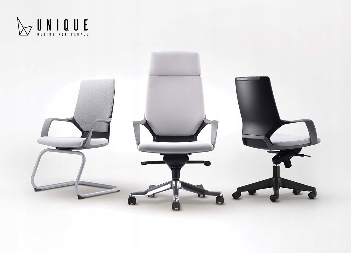 Fotel Apollo M - biały / Khaki biurowy Kolekcja apollo