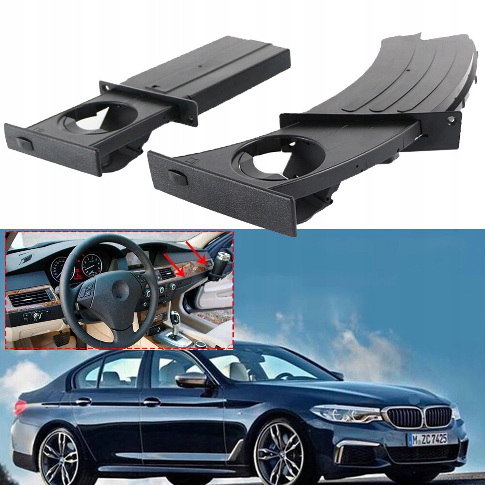 2ks Držák na pohárky Cup Holder Bmw řady 5 E60 E61 Levý