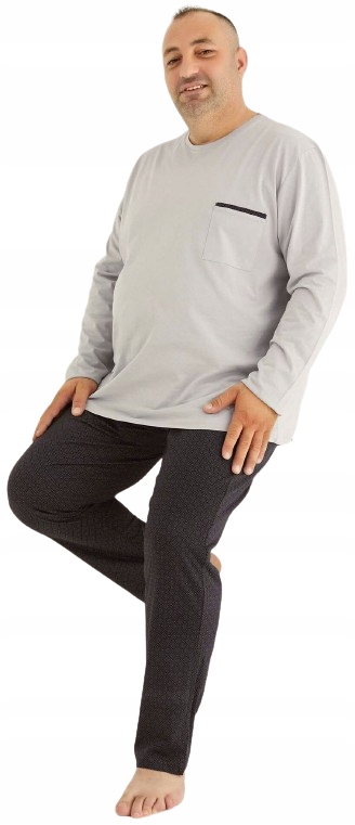 Klasické Elegantní Pánské Pyžamo Prémiové Kvality, Velká Velikost 3XL