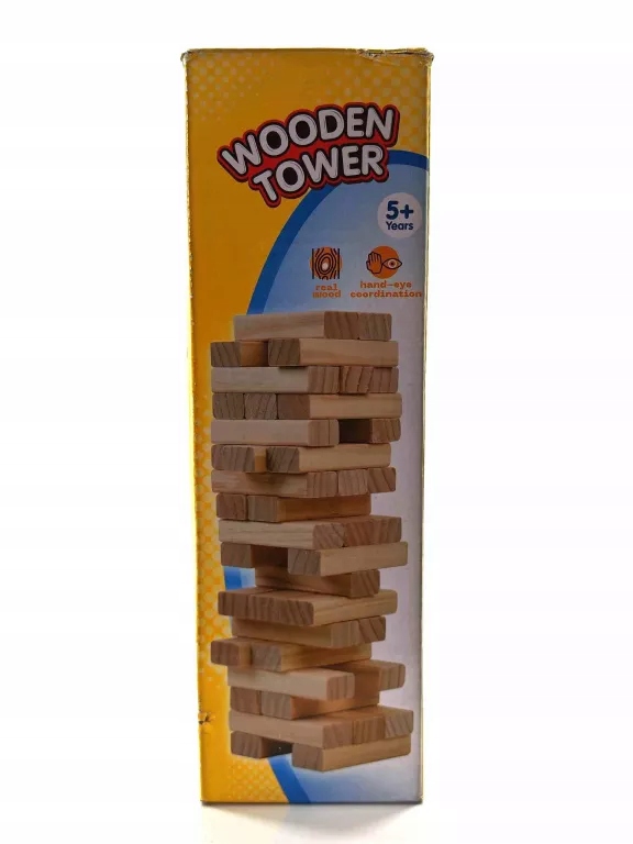 GRA ZRĘCZNOŚCIOWA WOODEN TOWER +5 DREWNIANE KLOCKI