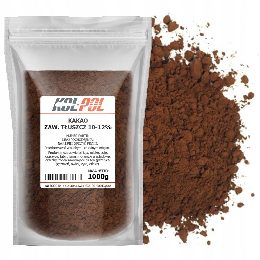 Levně Kakao 1kg Přírodní v prášku Alkalizované vysoká kvalita Premium Kol-Pol
