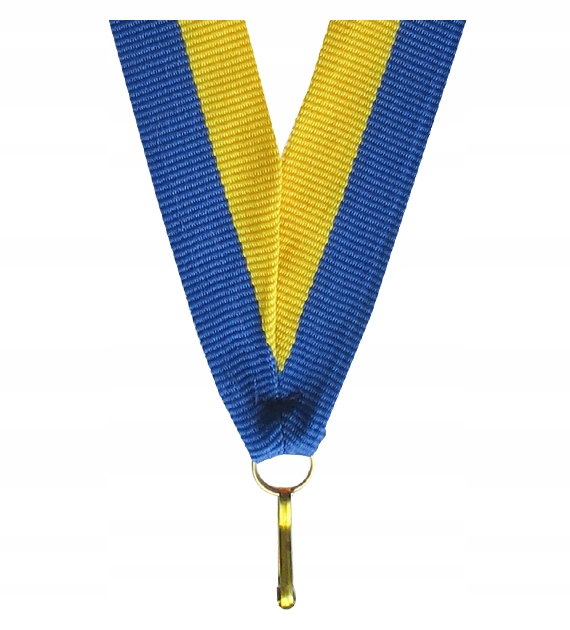 Wstążka 22 mm - żółto-niebieska