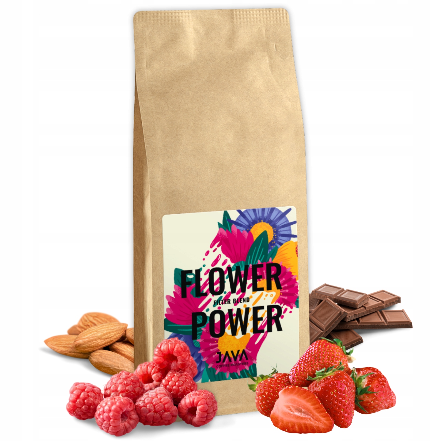 Levně Káva zrnková Flower Power 1kg světlá 100% Arabika do filtru čerstvě pražená