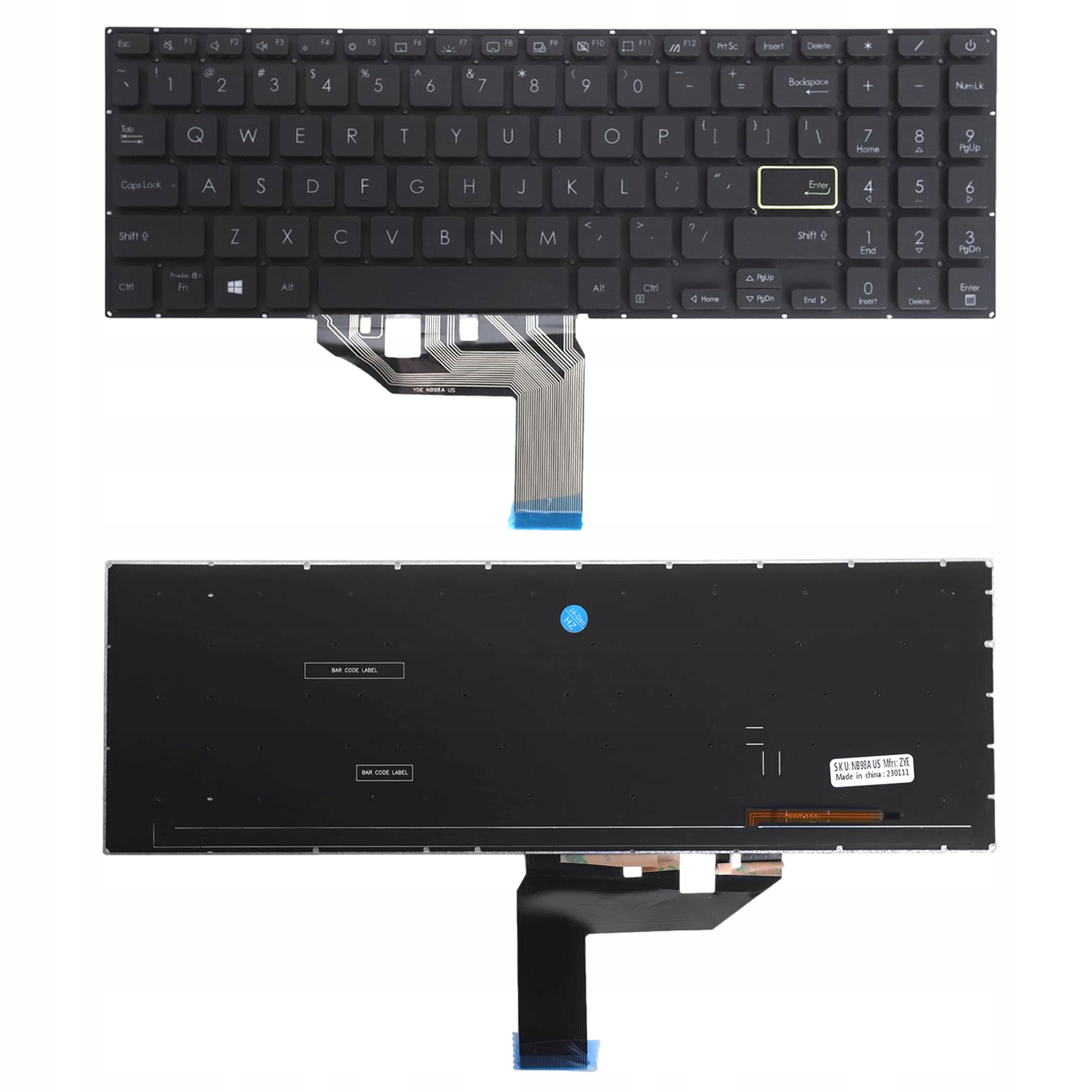 Klávesnice Pro Asus VivoBook 15 E510 F513 K513 L510 M513 S513 S533 X513 Led