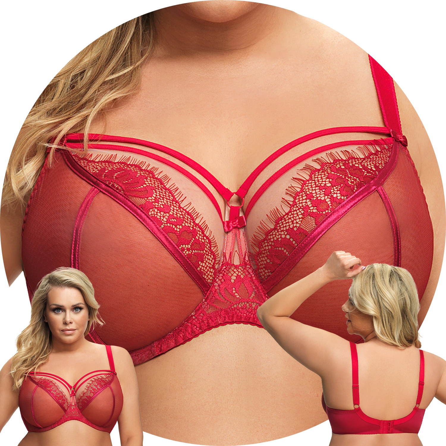 Biustonosz Soft Gorsenia K496 czerwony 75F