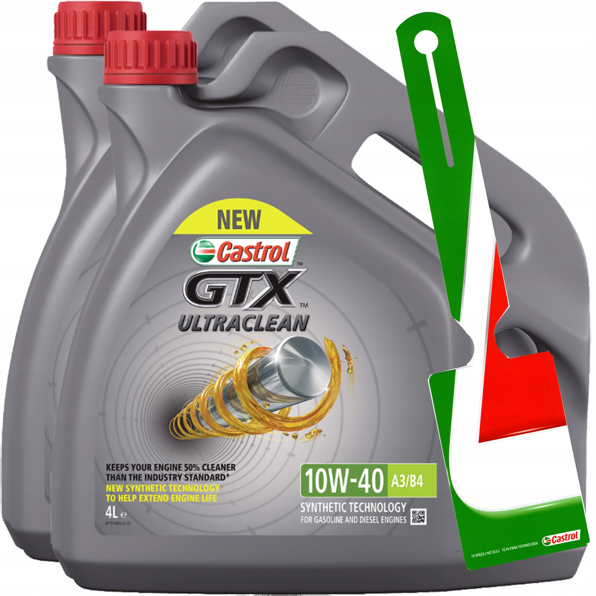 CASTROL GTX ULTRACLEAN A3/B4 10W-40 8L + ZAWIESZKA