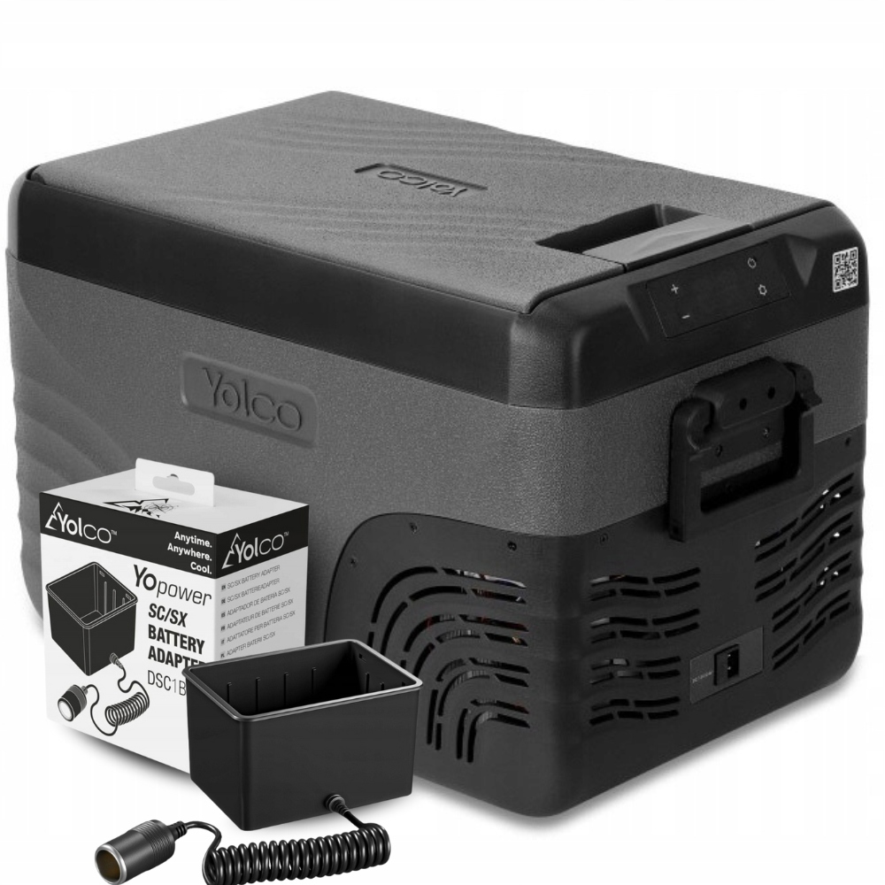 Lodówka Kompresorowa Turystyczna Przenośna Samochodowa Yolco KX30 +adapter