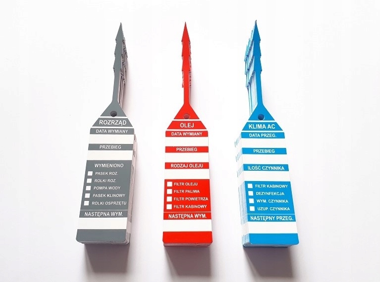 ZAWIESZKI SERWISOWE WYMIANY OLEJU 50 sztuk + marker Producent inny