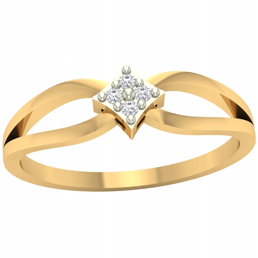 Zlatý Dekorativní Prstýnek S Ryzost 585 Zirkony