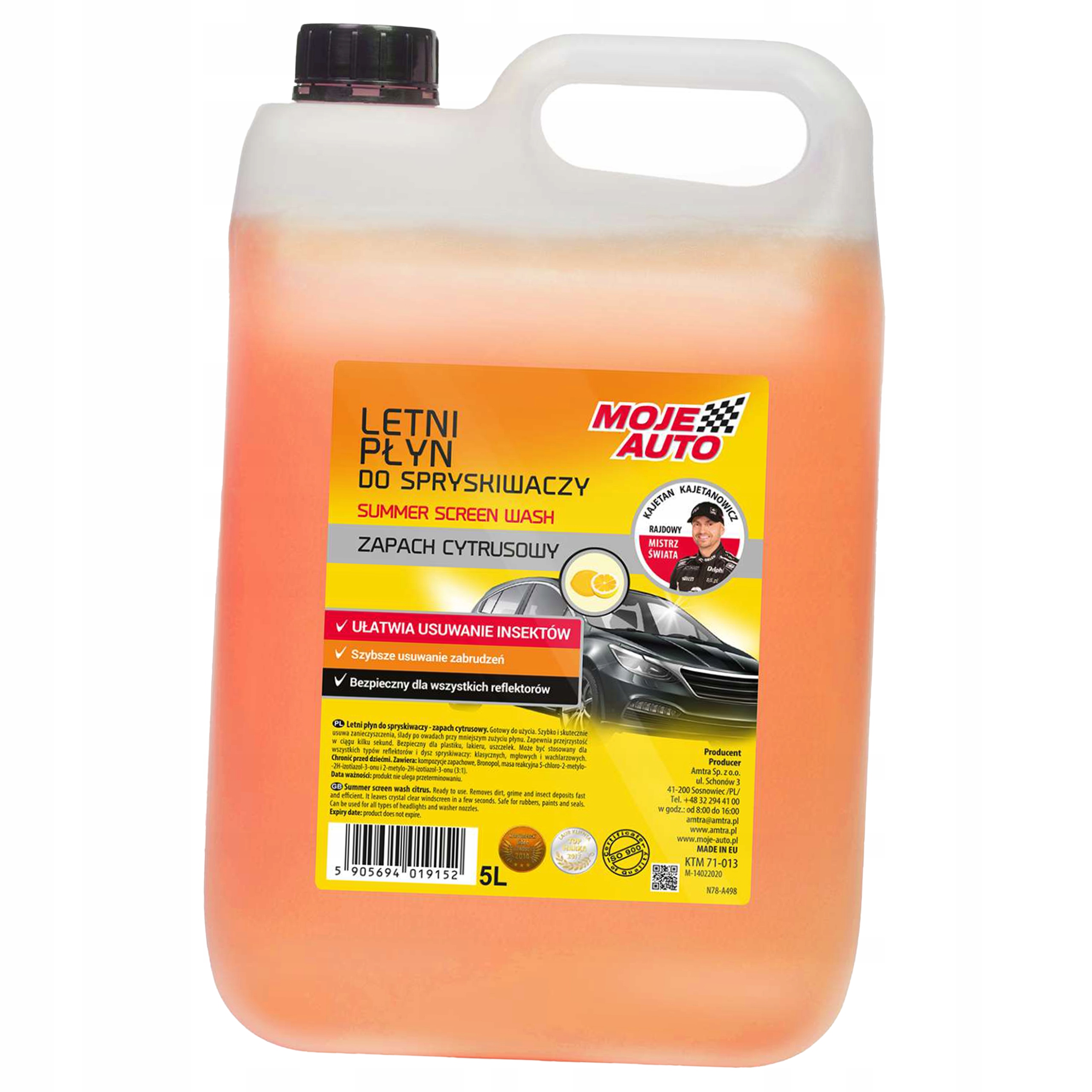 Moje Auto Płyn do spryskiwaczy letni 5L