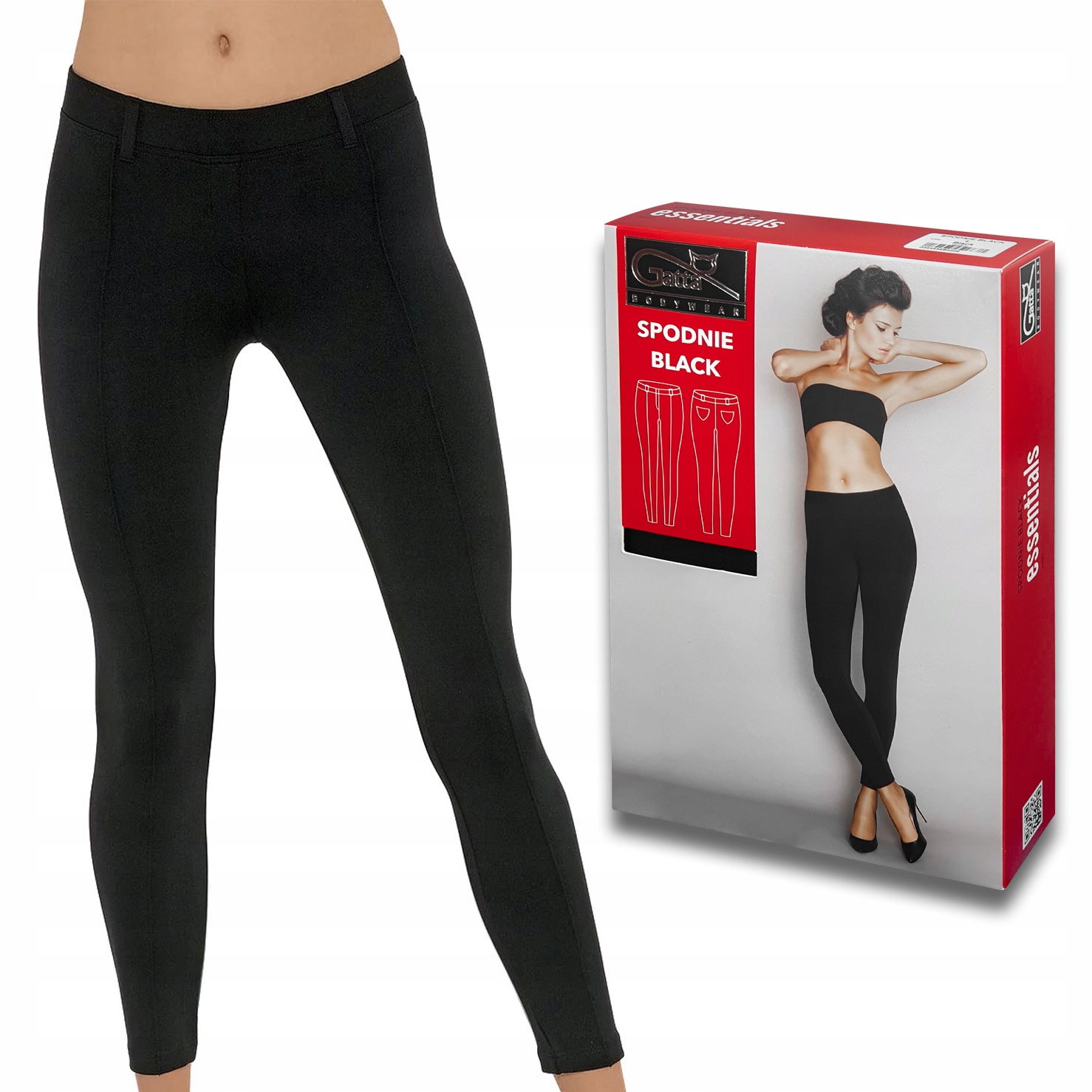 

Spodnie legginsy damskie czarne Gatta Black r.- L