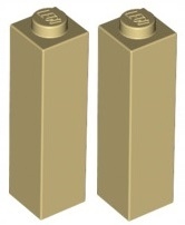 

Lego Klocek 1x1x3 Beżowy/Tan (14716/6057517) x2