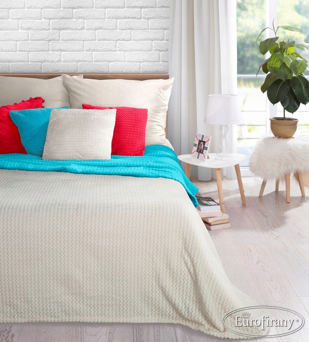 Koc 150x200 EuroFirany OSCAR mikro zygzak beż Długość (cm) 200