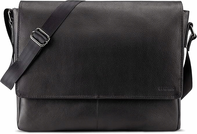 Kožená Taška Na Notebook 15'' Na Rámu Kabelka Přes Rameno Vintage Retro A4
