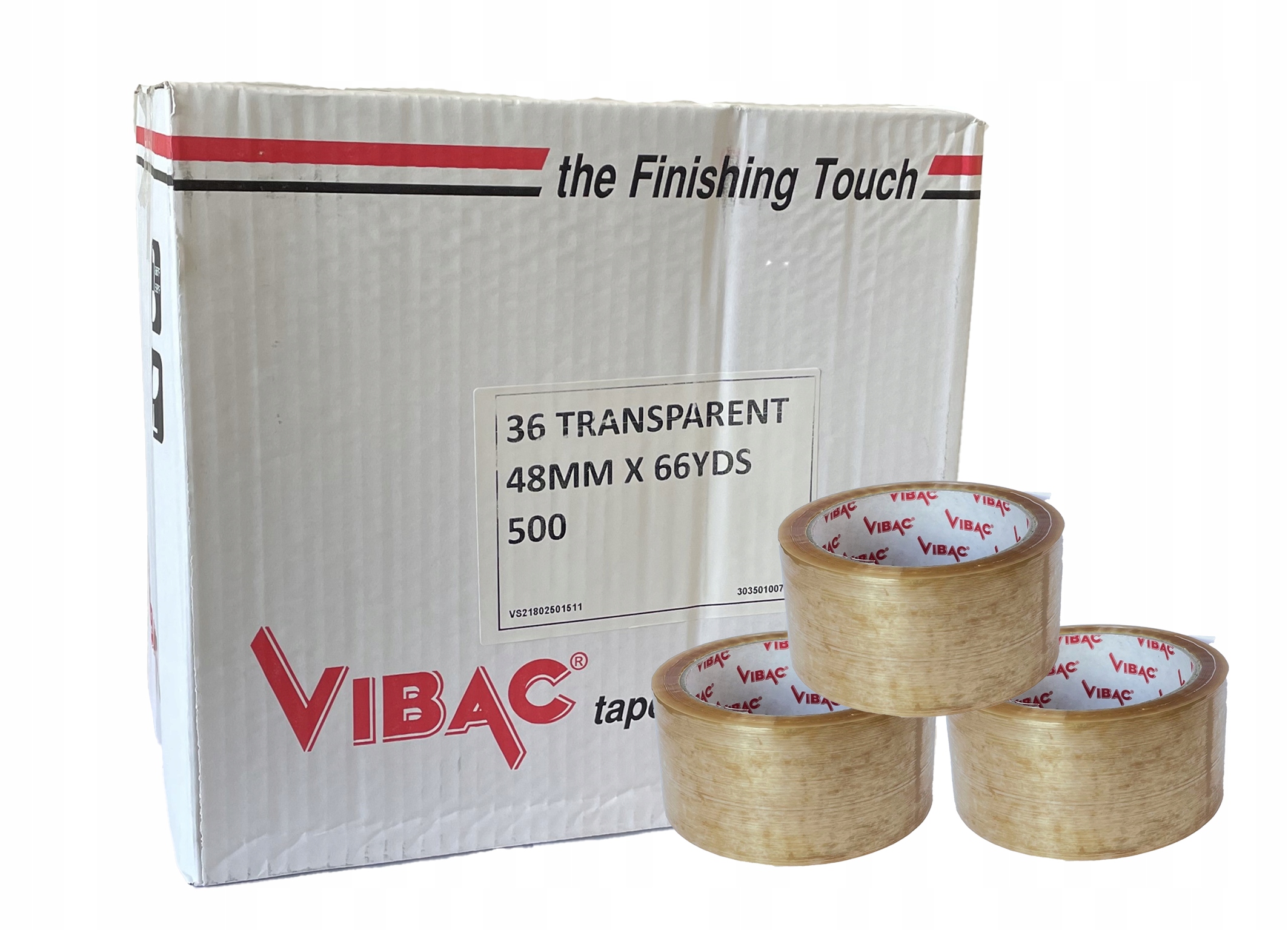 Taśma Pakowa Klejąca 48X66 Vibac Solvent Bezbarwna 48/66 36 Sztuk Karton