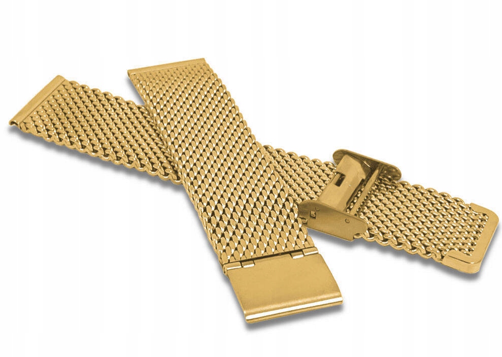 Zlatý Ocelový Mesh Náramek Pro Chytré Hodinky 20 mm Lavvu LPSNG20