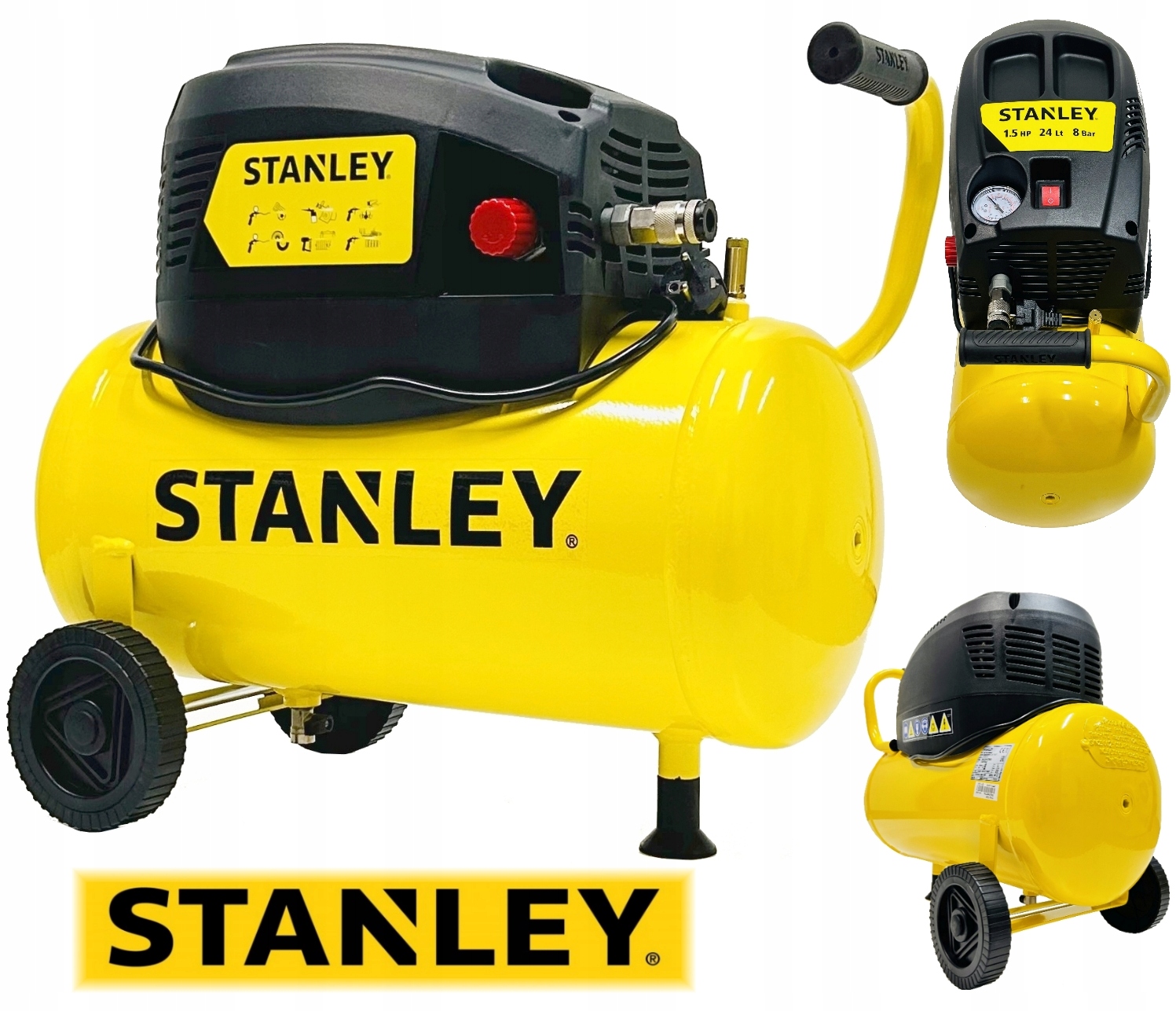 Stanley Kompresor Bezolejowy Sprężarka 24L 8bar