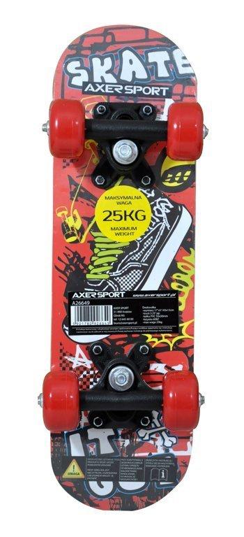 Deskorolka klasyczna drewniana deska do nauki jazdy dla dzieci Axer 43cm