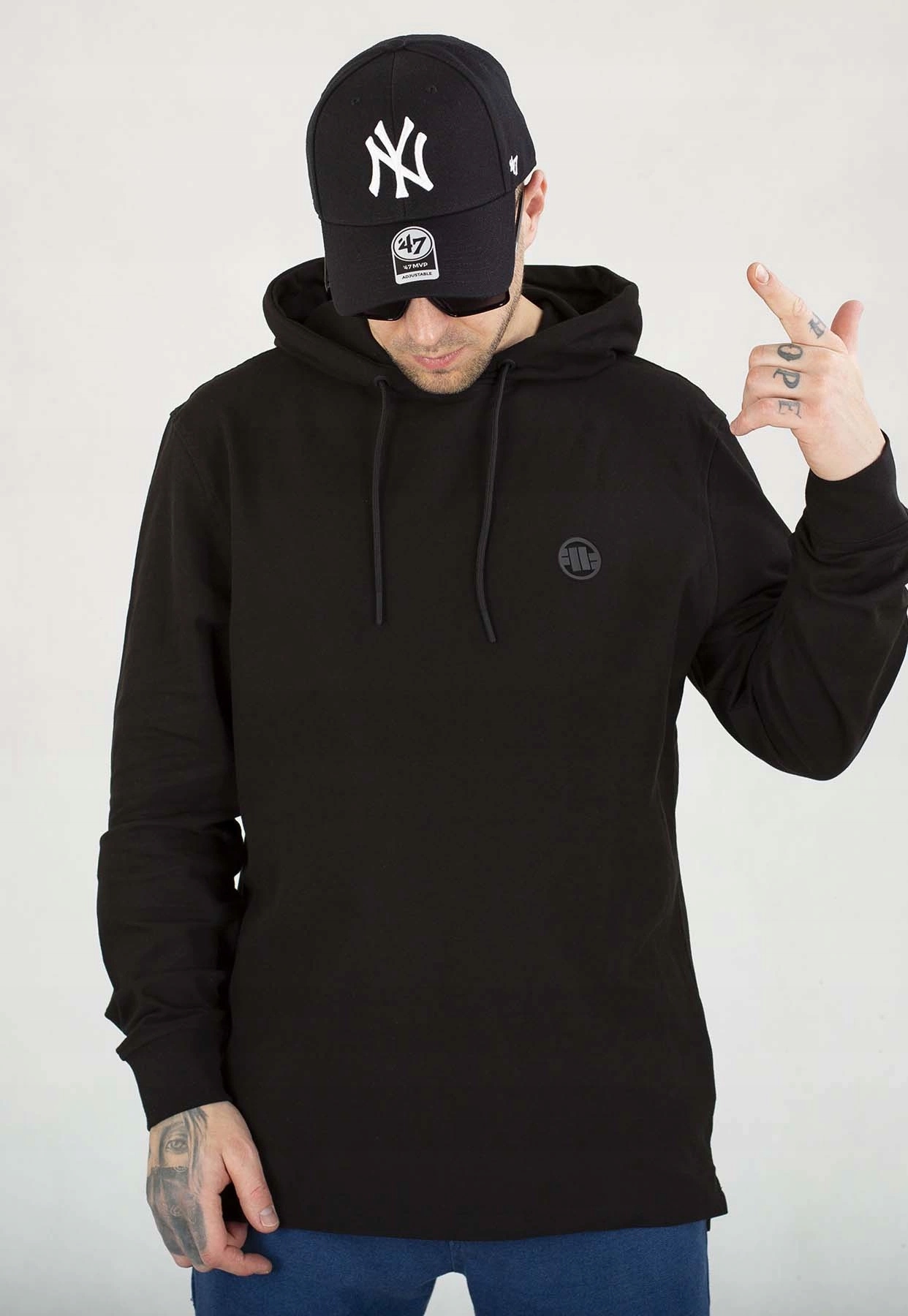 Mikina Pit Bull S Kapucí Rockey černá