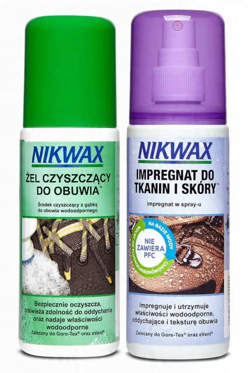 

Zestaw Impregnat + żel do butów 2x125ml Nikwax