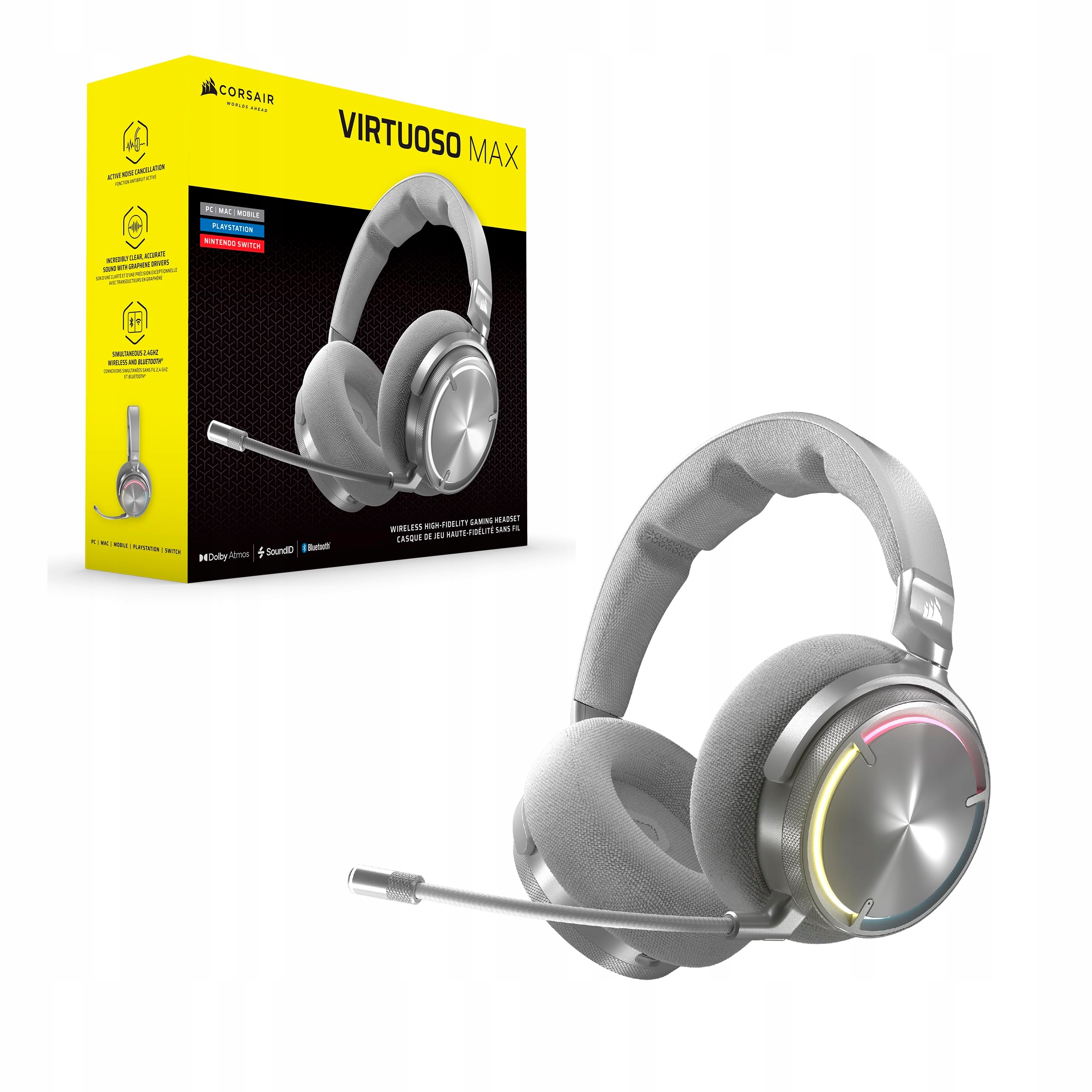 CORSAIR Virtuoso MAX Wireless Gaming Headset Bluetooth PC Mac PS5 PS4 — miniatura 9