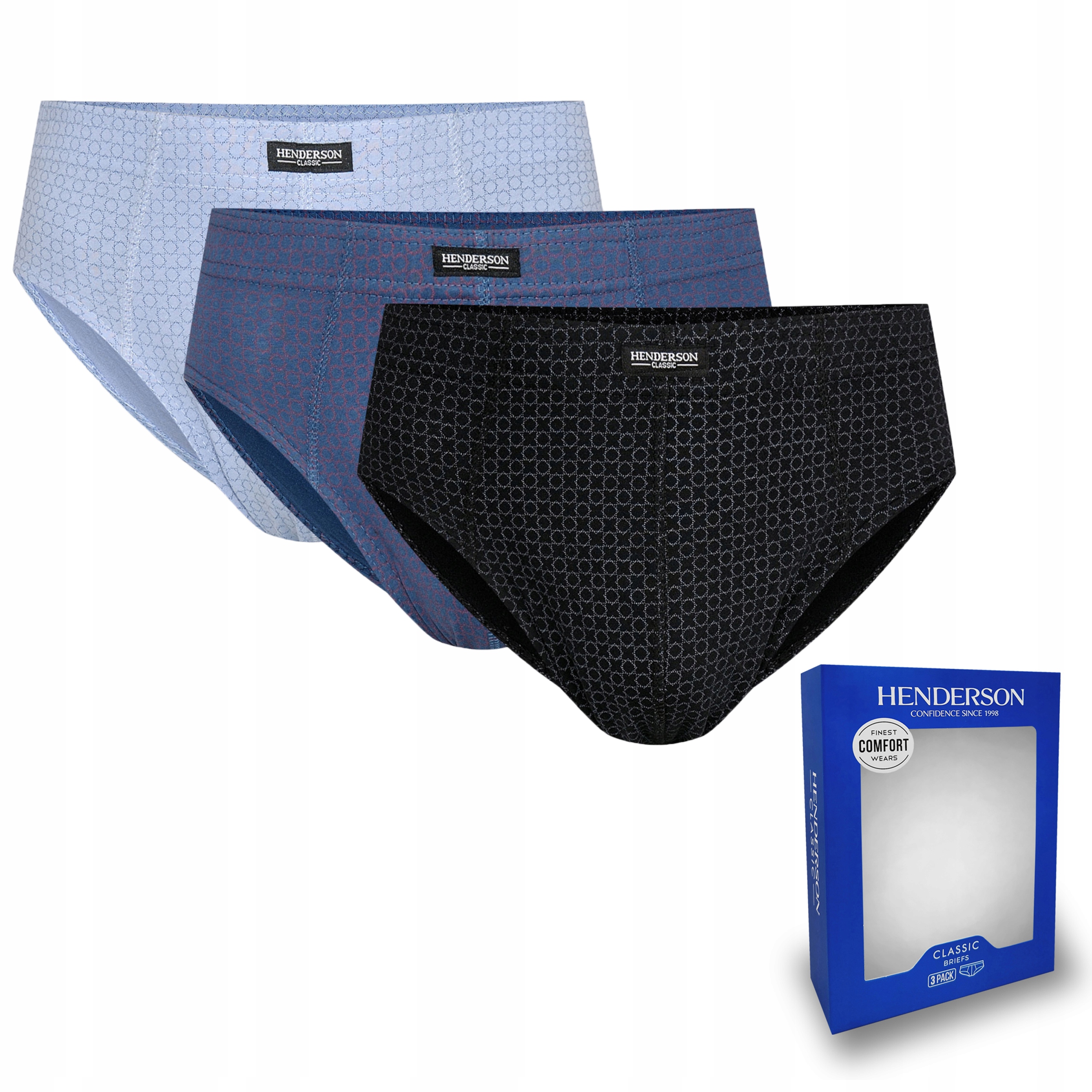 

Slipy męskie Henderson K576, 3-Pak, wzorowane, L