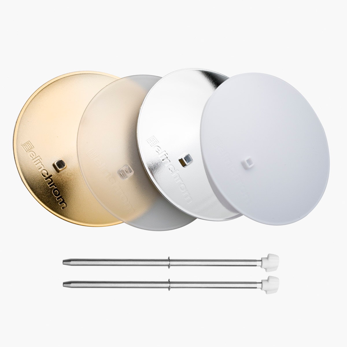 Deflektory Elinchrom 14cm srebrny złoty dyfuzyjny