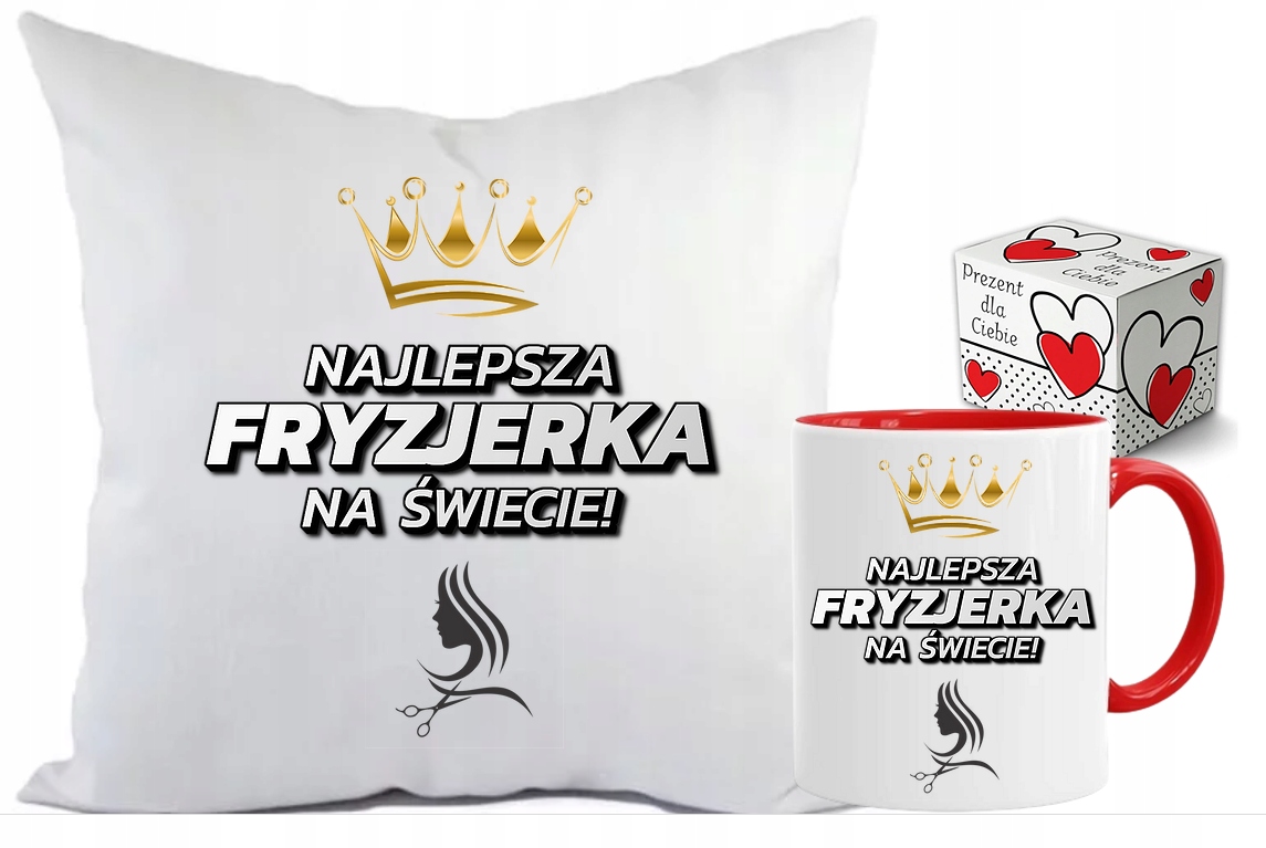 

Zestaw poduszka kubek Dla Fryzjerki
