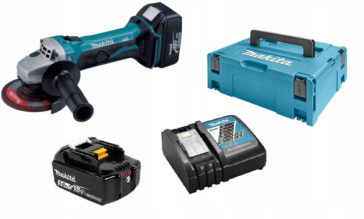 Makita DGA452RTJ Úhlová Bruska 115mm 18V 2x5Ah